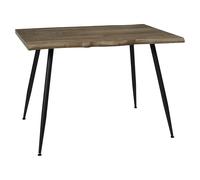 Home Deco Factory Mesa de comedor Black Forest (L x An x Al: 75 x 110 x 75 cm, Negro/Roble)