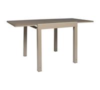 Home Deco Factory Mesa Extensible Beige Haria 80-160x80 cm (4-6 personas)