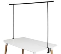 HOME DECO FACTORY - MO1322 Barra Decorativa de Mesa Ajustable en Metal - Diseñada para Eventos y Decoraciones - Dimensiones 90 x 140 a 250 x 4 cm - Color Negro
