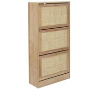 HOME DECO FACTORY Nuevo 2024-Zapatero 3 Puertas Zapatero, 3 Puertas, Entrada Bali, salón, Marrón, 60 x 113 x 24 cm