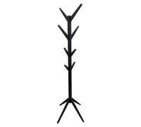 HOME DECO FACTORY - Perchero «Árbol» de bambú negro - Diseñado para el recibidor o el dormitorio - Diseño contemporáneo - 8 ganchos - Dimensiones: 178 cm - Color: negro
