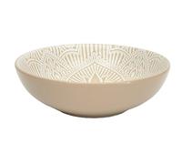 HOME DECO FACTORY Plato Hondo de Cerámica Diseño Refinado Sopa Beige | Cerámica, plato hondo, diseño refinado, sopa y pasta, servicio de mesa, fácil de limpiar, beige