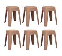 HOME DECO FACTORY Set 6 Taburetes PP Flore Rosa | Polipropileno · 31 x 31 x 48 cm · 2,0 kg