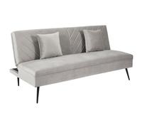 Home Deco Factory Sofá-Cama Diane Gris, Colección Essentiel - Estructura de madera de eucaliptus, tapizado de poliéster