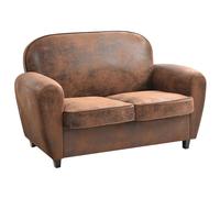 Home Deco Factory Sofá Club Marrón Colección Industriel