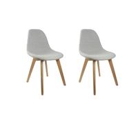 HOME DECO FACTORY The hd3085 Silla escandinavo en Tejido Madera Gris 47 x 53 x 87, 2 cm