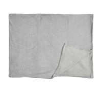 HOME DECO FACTORY - TX0113, Manta de Microfibra Gris Claro, Suave y Elegante, Diseñada para Sofá o Cama, Ideal para Noches Frescas, Dimensiones 120x150 cm, Color Gris Claro