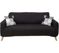 HOME DECO FACTORY - TX8153, Funda Extensible para Sofá de 3 Plazas, Protección y Estilo, Textil Lavable a Máquina, Dimensiones 230 x 80 x 85 cm, Color Negro