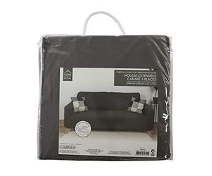 HOME DECO FACTORY - TX8154, Funda Extensible para Sofá 3 Plazas, Protección y Estilo, Textil Lavable a Máquina, Dimensiones 230 x 80 x 85 cm, Color Gris