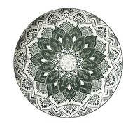 HOME DECO FACTORY Vajilla de 12 Piezas Mandala Práctica de Cerámica Verde | Cerámica, vajilla de 12 piezas, motivo mandala, diseño elegante y práctico, servicio de mesa, verde