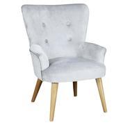 HOME DECO KIDS - HD6745, Sillón Infantil Helsinki en Gris Claro - Mobiliario Decorativo para Habitación Infantil - Dimensiones 63 x 46 x 40.5 cm - Confort y Estilo Garantizados