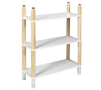 HOME DECO KIDS - HD7424 - Estantería Infantil 3 Niveles en Forma de Lápiz, Ideal para Habitación o Salón, Diseño Moderno, Almacenamiento Práctico, Blanco, Tamaño Único