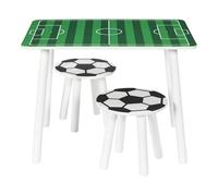 HOME DECO KIDS Mesa y 2 Taburetes Infantiles Juegos y Meriendas Verde