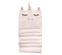 HOME DECO KIDS TX6007 - Alfombra de Siesta, diseño de Unicornio, poliéster, Blanco y Dorado, 60 x 140 x 3 cm