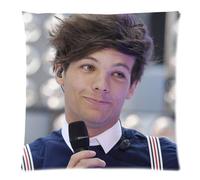 Home Decor Design Pop Band One Direction Louis Tomlinson - Funda de almohada de 18 x 18 pulgadas (un lado)