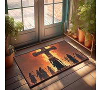 Home Decor Men A Fiery Cross: The Backstory Of Redemption Felpudo para decoración de piscina al aire libre liso para manualidades (65 x 90 cm)