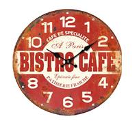 Home Decor - Reloj Bistro Cafe, Multicolor, único