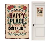 Home Decor Wall Sign - Farmhouse Decorative Metal Plate, Aesthetic Art Sign for Rustic Styling, Robust Ornament Piece, Living Space Item with Pre Drilled Holes, Classic Gallery Unit for Farmhouse