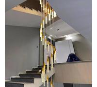 Home Decoration Crystal Chandelier, Stair Lamp, Living Room Pendant Lights, Interior Lighting(12 Head,Gold_Warm White)