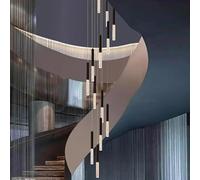 Home Decoration Crystal Chandelier, Stair Lamp, Living Room Pendant Lights, Interior Lighting(36 Heads,Black_Warm White)