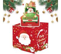 Home Decorations for Family, Christmas Money Box, Fun Money Dispenser with 50 Pieces Transparent Bags, Friends Saving Eve Party Holiday New Year