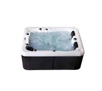 Home Deluxe - Bañera de hidromasaje Exterior - Beach Pure - Dimensiones: 210 x 155 x 83 cm - Incluye calefacción, 51 chorros de Masaje y 24 Fuentes de luz I Bañera de hidromasaje Exterior para 3