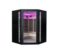 Home Deluxe Cabina de Infrarrojos Nero XXL - Negro, Hemlock (190 x 150 x 150 cm) | Diseño Lujoso y fácil Montaje