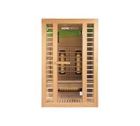 Home Deluxe - Cabina de infrarrojos REDSUN M DELUXE - 120 x 105 x 190 cm - para 2 personas, 5 calefactores de espectro completo, madera: hemlockI Sauna de infrarrojos, sauna, cabina de calor,