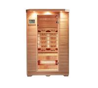 Home Deluxe - Cabina de infrarrojos REDSUN M VSS - 120 x 105 x 190 cm - para 2 personas, 6 calefactores de espectro completo, madera: hemlock I Sauna de infrarrojos, sauna, cabina de calor,