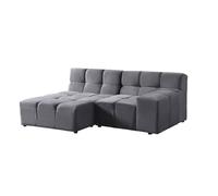 Home Deluxe Sofá Modular Orlena - L Izquierdo Antracita Sofá rinconero, Tejido de Terciopelo, sofá de Terciopelo, sofá Modular