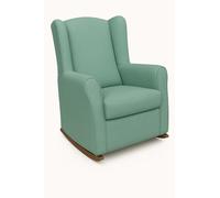HOME DESIGN & CONFORT® Sillón Orejero Balancín Viena con Tela Antimanchas para Dormitorio, Salón, etc | Mecedora Orejera Fabricado en España (Verde Agua)