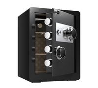 Home Dial Combinat Safe Fe & Burgesint - Caja fuerte personal con estante para dinero, joyas y Fearms Securi, ideal para uso en casa, oficina y viajes