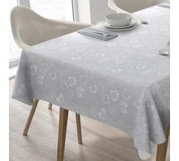 Home Direct Hule, Mantel Mesa Antimanchas, Mantel Mesa Comedor y Mesa Cocina PVC Antimanchas Impermeable, Rectangular 140 x 180cm Gris Claro