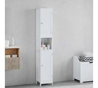 Home Discount - Armario de Madera para el baño, para Almacenamiento y en Color Blanco.