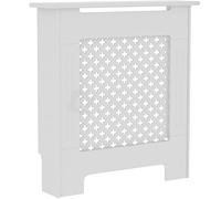 Home Discount Cubierta para radiador de Madera de Densidad Media Pintada de Blanco, pequeña