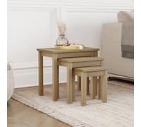 Home Discount Ocasional de Roble Oakridge - Juego de mesas Nido