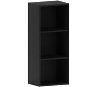 Vida Designs Home Discount Oxford - Estantería de 3 estantes, Hecha de Madera de Roble, para Oficina, Sala de Estar Moderno 80 x 32 x 24 cm Negro