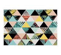 Home Doormat Geometric Shaped Heavy-Duty Weather Resistant Non-Slip Washable PVC Backing Perfect for Indoor Outdoor Use Geometric Door Mats Doormats Outdoor Indoor Doormat Non Slip Absorbent Resist