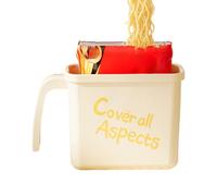 Home Dor - Cuenco de fideos resistente al instante, recipiente de calor de 19 x 13,5 x 6,5 cm, tenedor incluido, taza de preparación de sopa segura, de consumo rápido portátil de comidas que