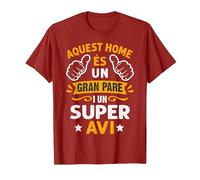 Home És Un Gran Pare I Super AVI Día del Padre En Catalán Camiseta, Hombre, Arándano, XL