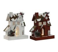 Home ESPRIT Adorno Navideño Blanco Rojo 26 x 14 x 32 cm (2 Unidades)