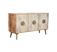 Home ESPRIT Aparador Blanco Dorado Natural Madera 145 x 45 x 80 cm