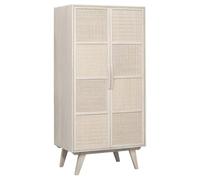 Home ESPRIT Aparador Blanco Ratán Madera de Mango 87 x 55 x 178 cm