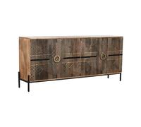 Home ESPRIT Aparador Negro Dorado Natural Madera 180 x 40 x 80 cm