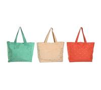 Home ESPRIT Bolso Mujer Azul Verde Beige Coral 55 x 14 x 35 cm (3 Unidades)