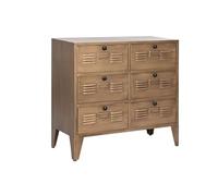 Home ESPRIT Cajonera Dorado Metal Loft 78 x 34 x 70 cm