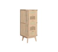 Home ESPRIT Cajonera Dorado Natural Abeto 48 x 35 x 105 cm