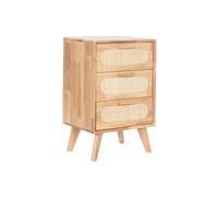 Fíjalo Cajonera rubberwood ratán 40x30x63 10,85 natural. 40 x 63 x 30 cm