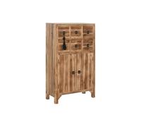 Home ESPRIT Cajonera Negro Natural Abeto Madera MDF Oriental 63 x 27 x 101 cm
