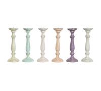 Home ESPRIT Candelabro Metal Madera de Mango Shabby Chic 12 x 12 x 34 cm